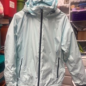 Lands End women’s snow squall jacket- Large in Mint Blue color- good condition